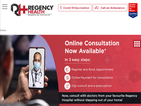 'regencyhealthcare.in' screenshot