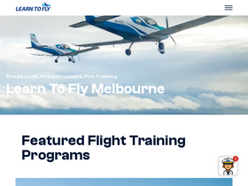 'learntofly.edu.au' screenshot