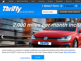 'thrifty.co.uk' screenshot