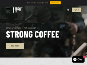 Contact Coffee Co homepage screenshot