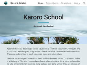 'karoro.school.nz' screenshot