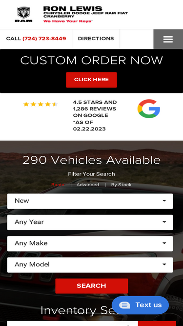 ronlewischryslerdodgejeepramcranberry.com
