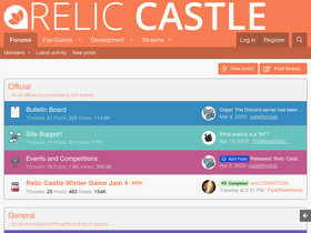 'reliccastle.com' screenshot