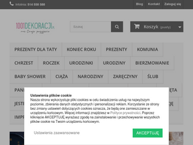 '1001dekoracji.pl' screenshot