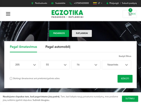 'egzotika.lt' screenshot