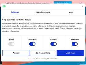 'vilnius-airport.lt' screenshot