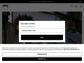 eu.stussy.com website screenshot