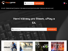 'keysforsteam.cz' screenshot