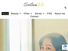 'christinahello.com' screenshot