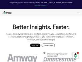 'heap.io' screenshot