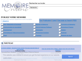 'memoireonline.com' screenshot