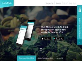 'outofmilk.com' screenshot