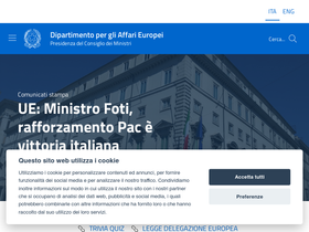 'politicheeuropee.gov.it' screenshot