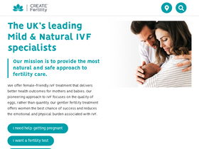 'createfertility.co.uk' screenshot