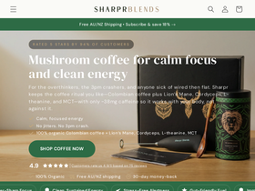 sharprblends.com homepage screenshot