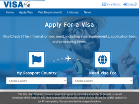'visacent.com' screenshot