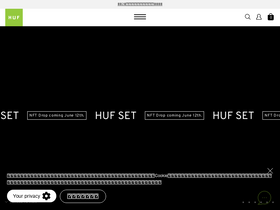 'hufworldwide.jp' screenshot