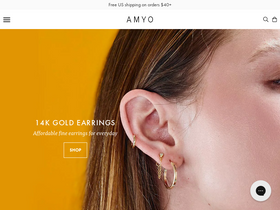 'amyojewelry.com' screenshot