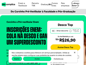 'cursinho.descomplica.com.br' screenshot