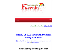 'keralalottery.info' screenshot