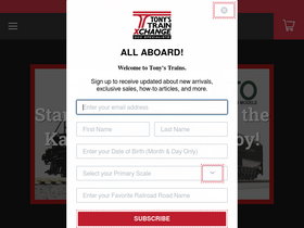 'tonystrains.com' screenshot