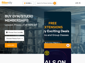 'fitternity.com' screenshot