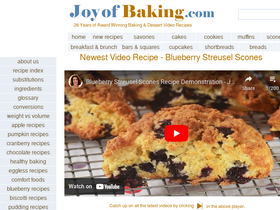 'joyofbaking.com' screenshot