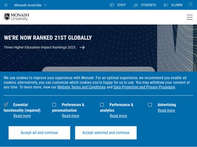 'monash.edu' screenshot