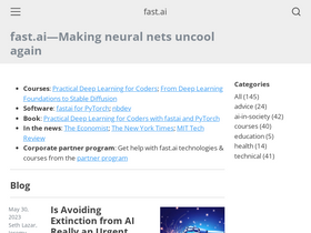 Fast.ai - Unleash AI potential with user-friendly deep learning and rich educational content.