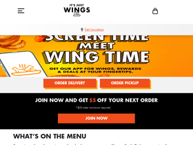 'itsjustwings.com' screenshot