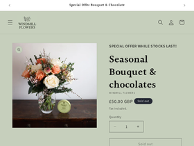 windmillflowers.co.uk homepage screenshot