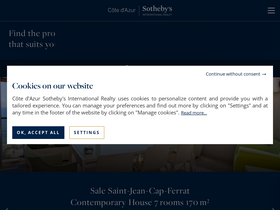 'cotedazur-sothebysrealty.com' screenshot
