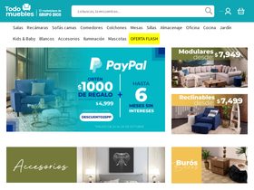 'todomuebles.mx' screenshot
