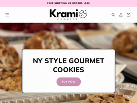 kramicookies.com homepage screenshot