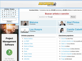 'acordes.online' screenshot