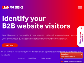 'leadforensics.com' screenshot