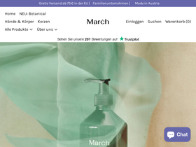 March homepage screenshot
