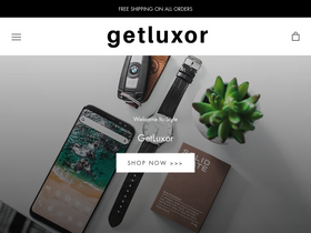 Getluxor homepage screenshot