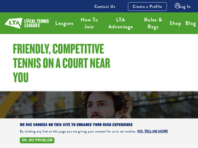 'localtennisleagues.com' screenshot