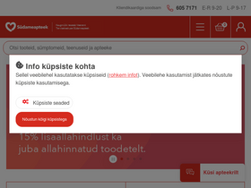 'sudameapteek.ee' screenshot