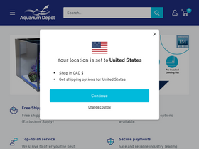 'aquariumdepot.ca' screenshot
