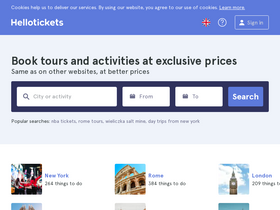 'hellotickets.co.uk' screenshot