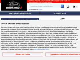 'pezzidiricambio24.it' screenshot