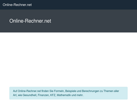 'online-rechner.net' screenshot