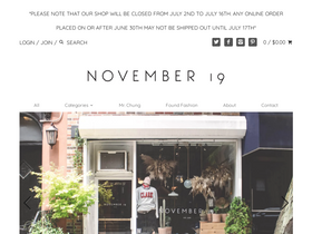 november19market.com homepage screenshot