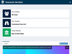 'trackingthepros.com' screenshot