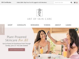 'artofskincare.com' screenshot