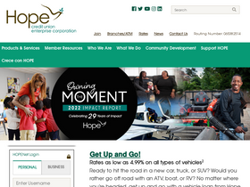 'hopecu.org' screenshot