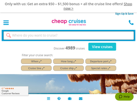 'cheapcruises.com' screenshot