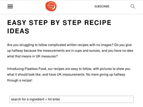 'flawlessfood.co.uk' screenshot